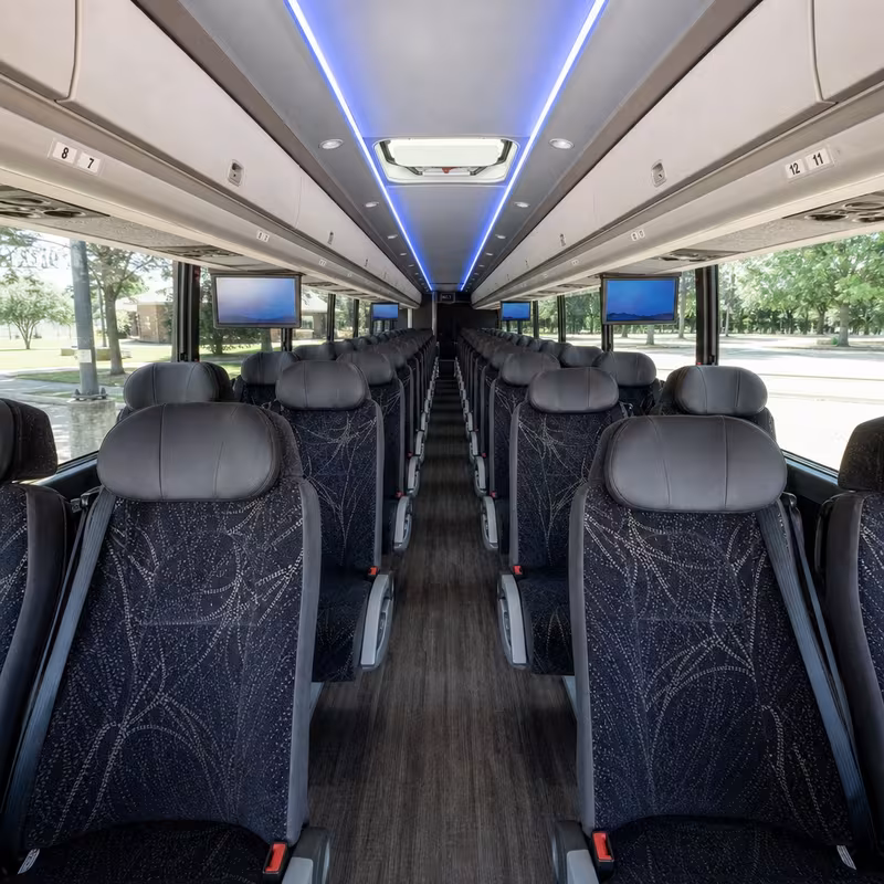 40-56 Passenger Charter Bus Interior