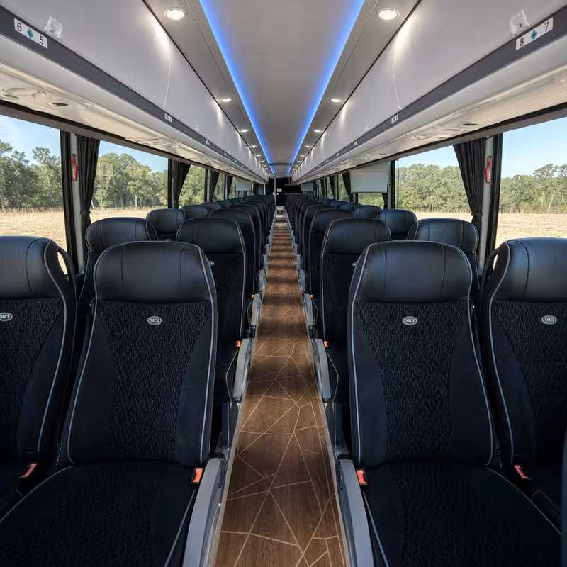 40-56 Passenger Charter Bus Interior