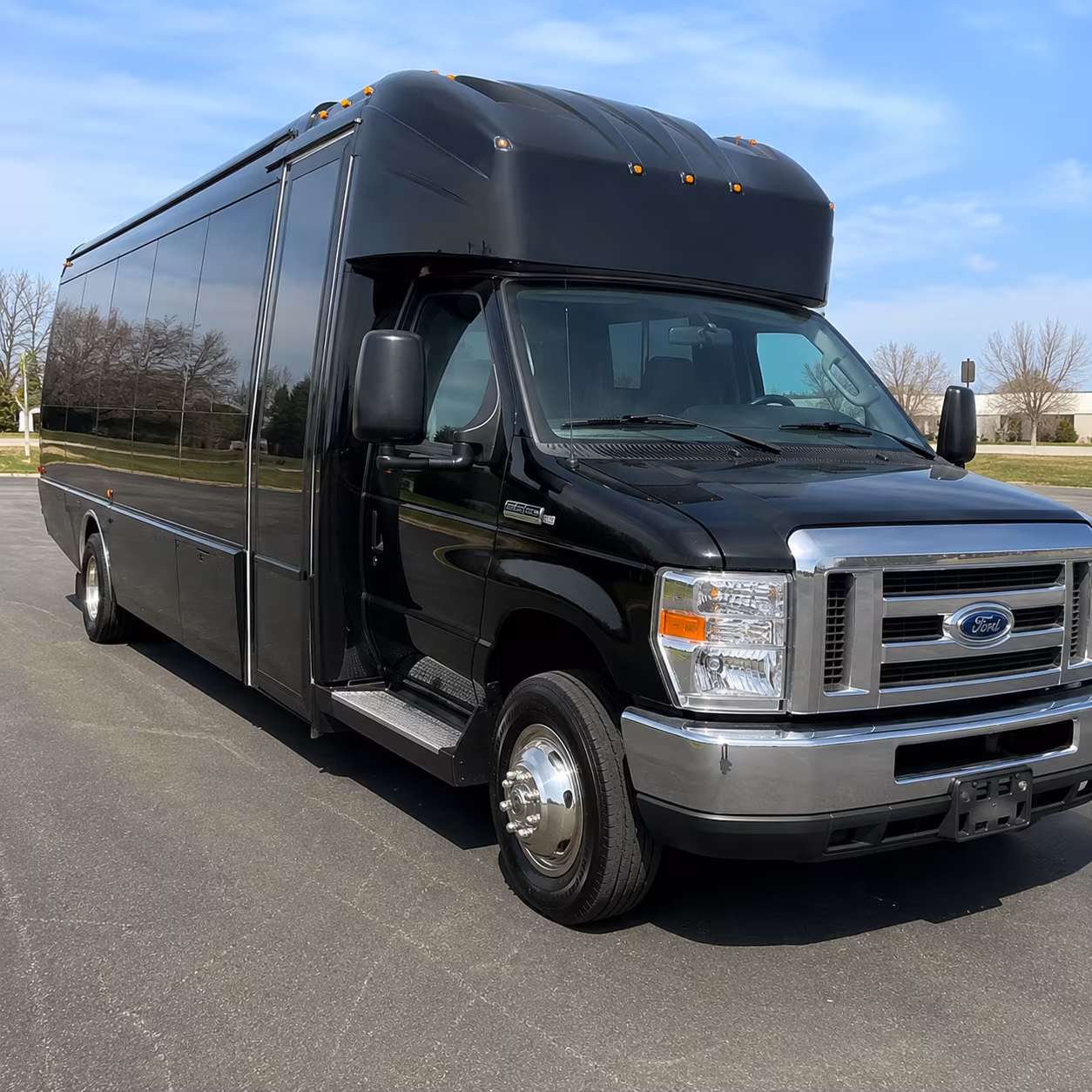 Sacramento Birthday, Sweet 16, & Quinceañera Transportation party bus exterior