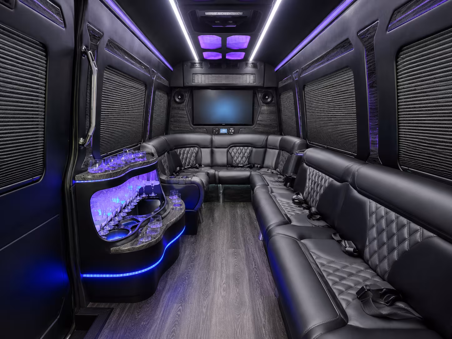 Sacramento Corporate Transportation party bus exterior