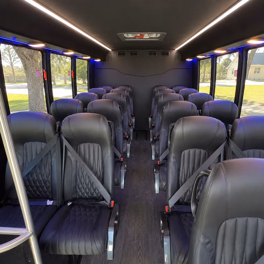 Sacramento Corporate Transportation party bus interior