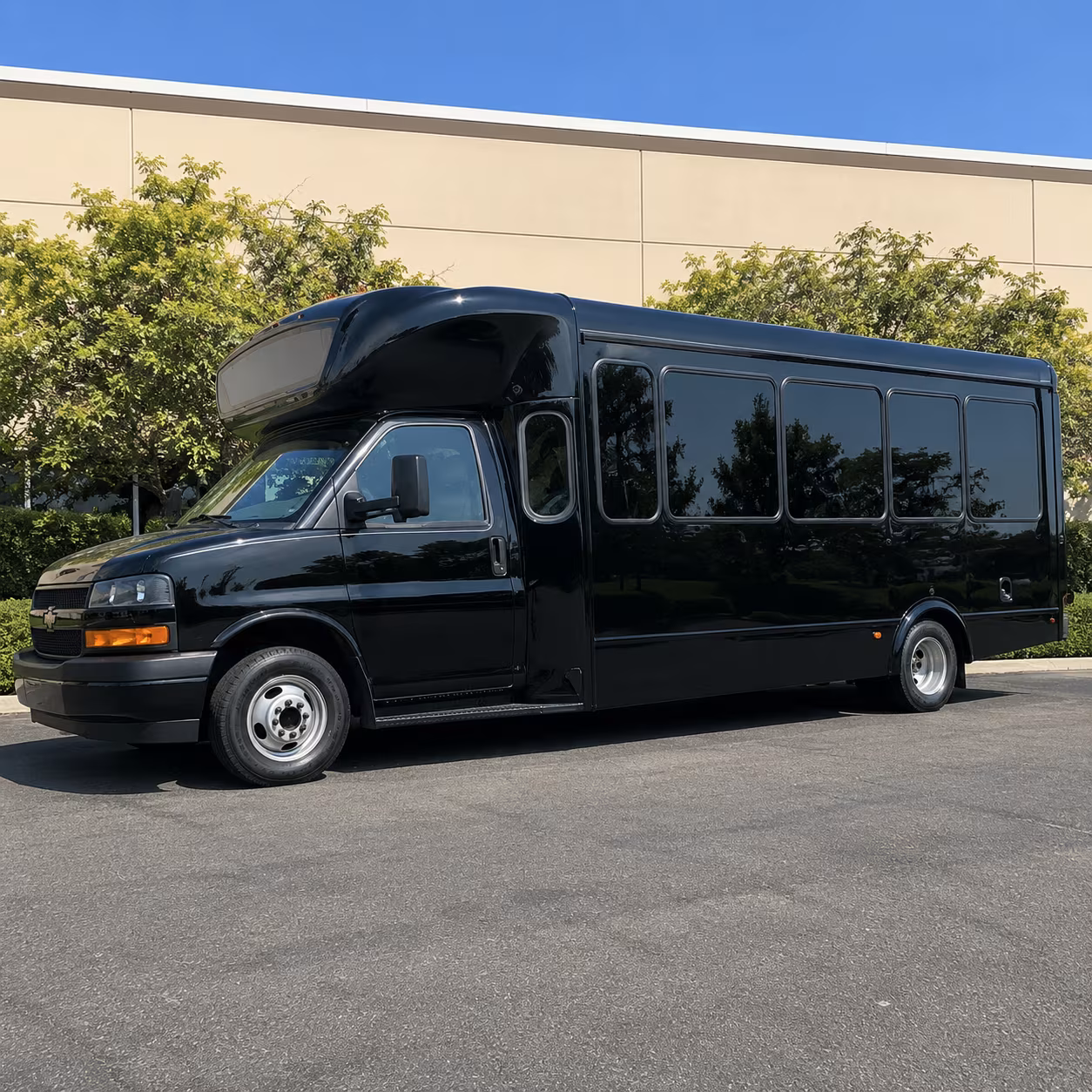Sacramento Private Event Transportation party bus exterior