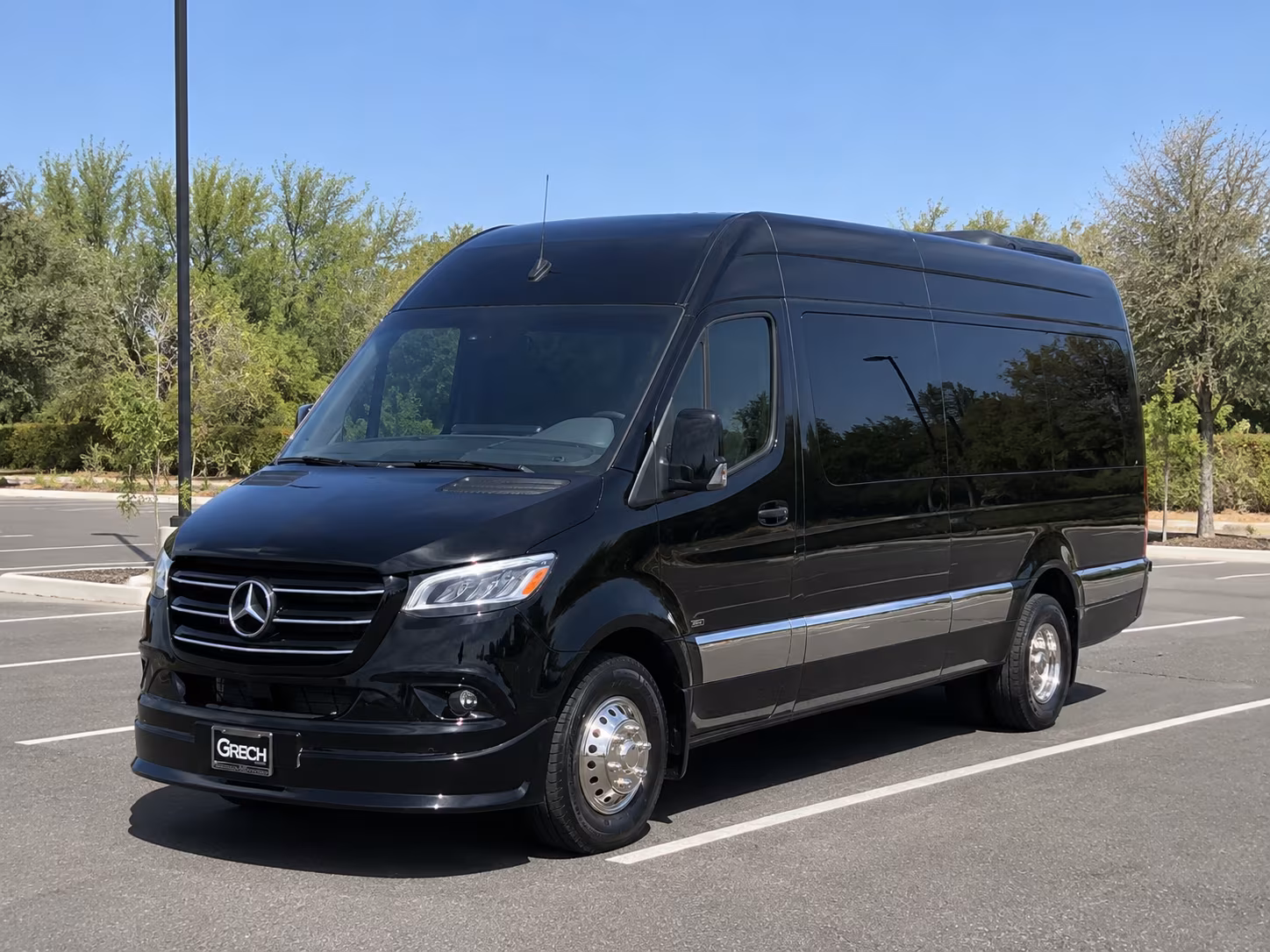 Sacramento School Event Transportation party bus exterior