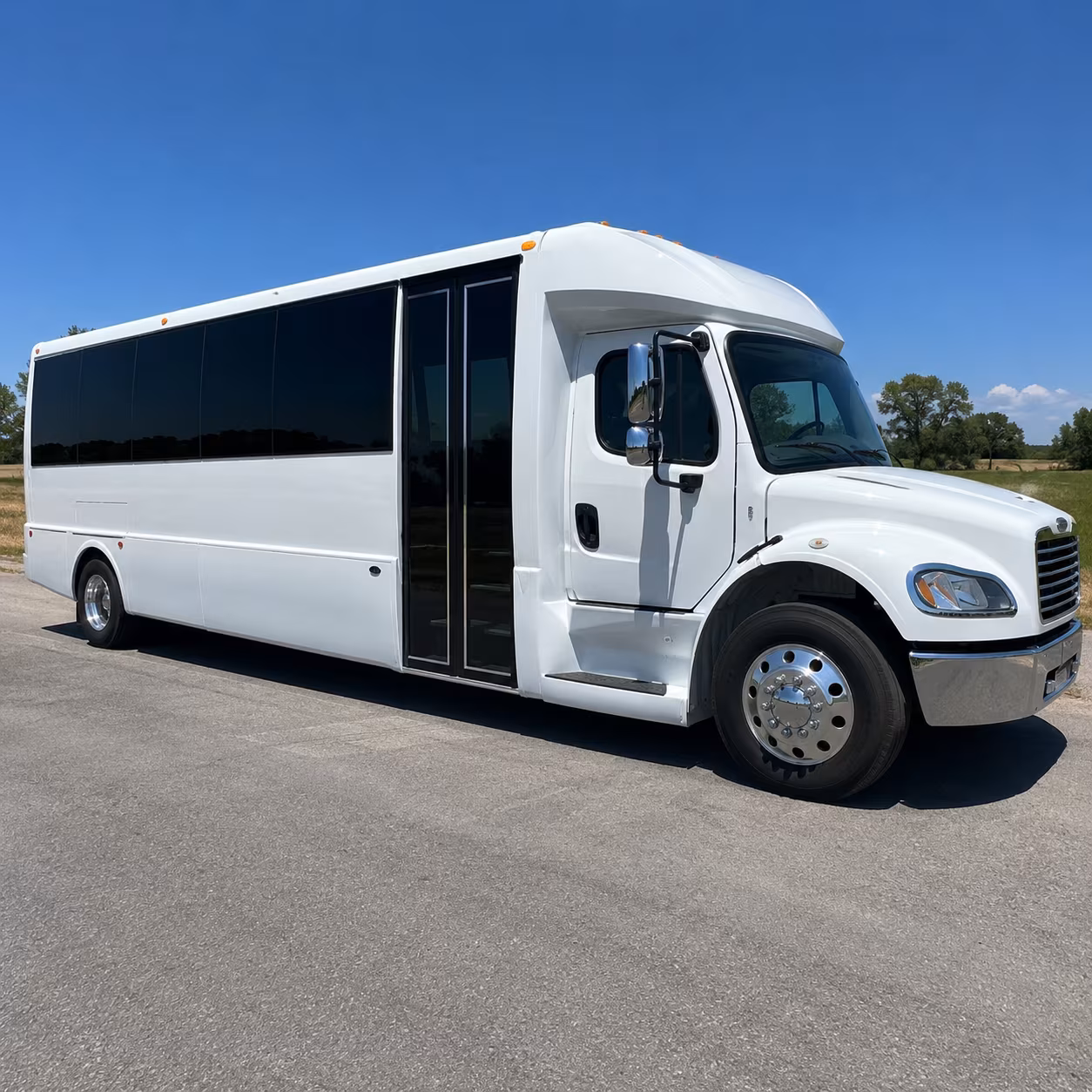 Sacramento School Event Transportation party bus exterior