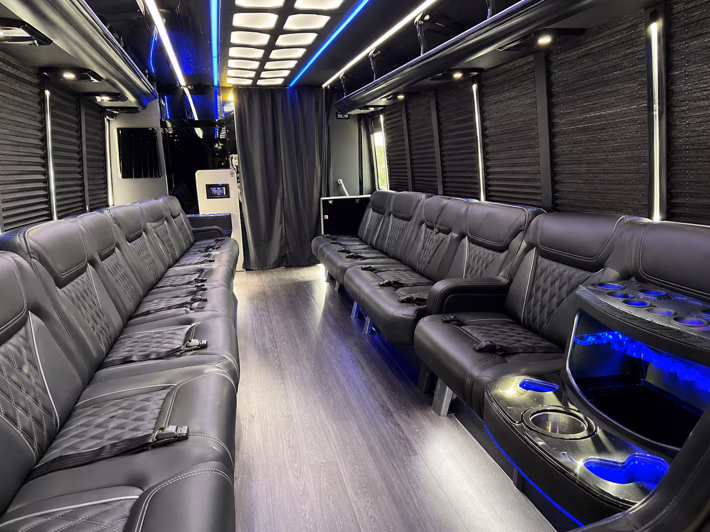 Sacramento Sporting Event Transportation party bus exterior