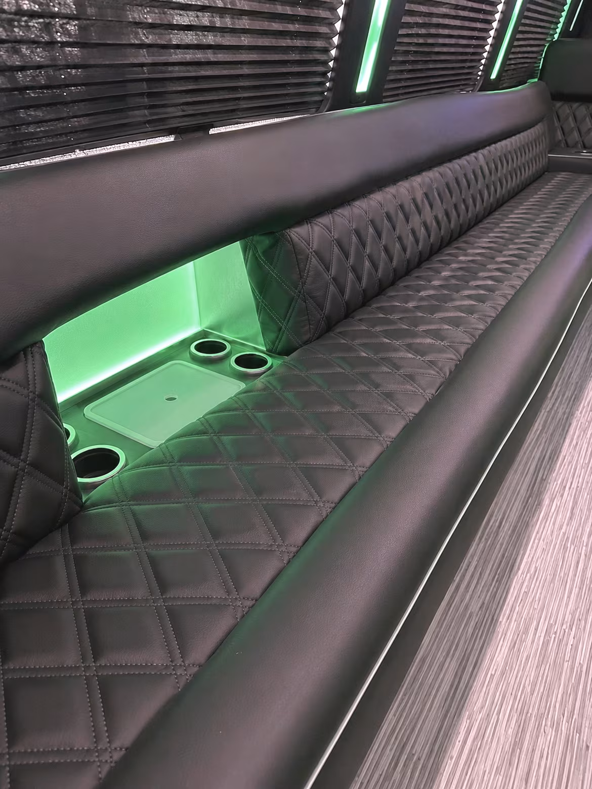 Sacramento Sporting Event Transportation party bus interior