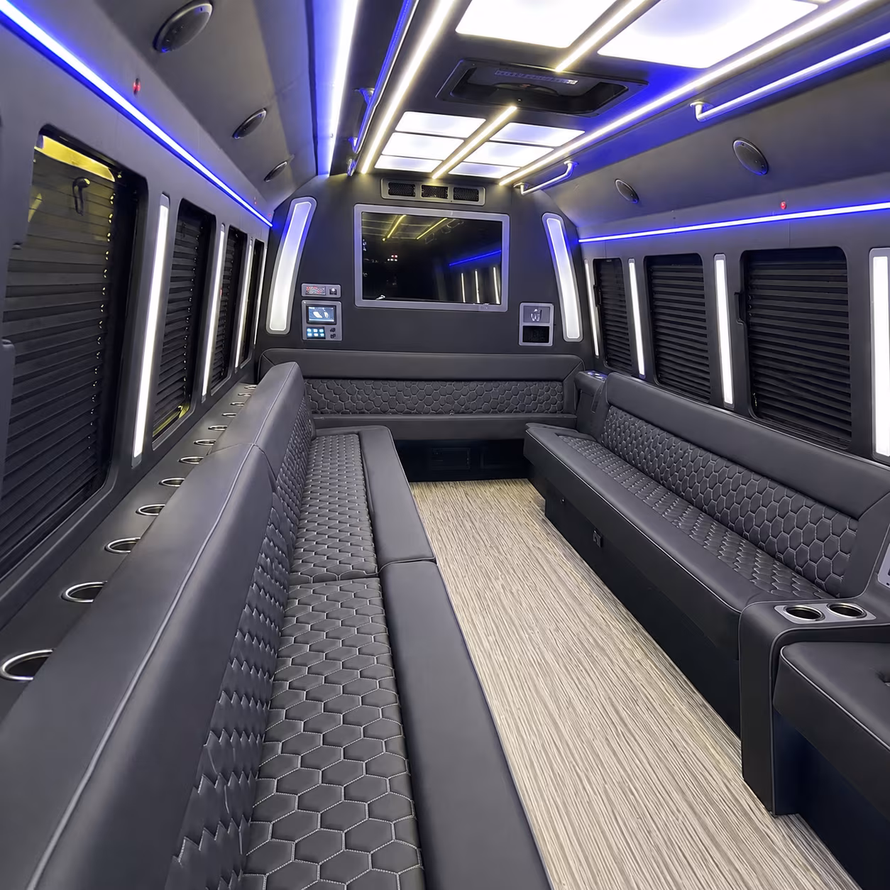 Sacramento Wedding Transportation party bus exterior