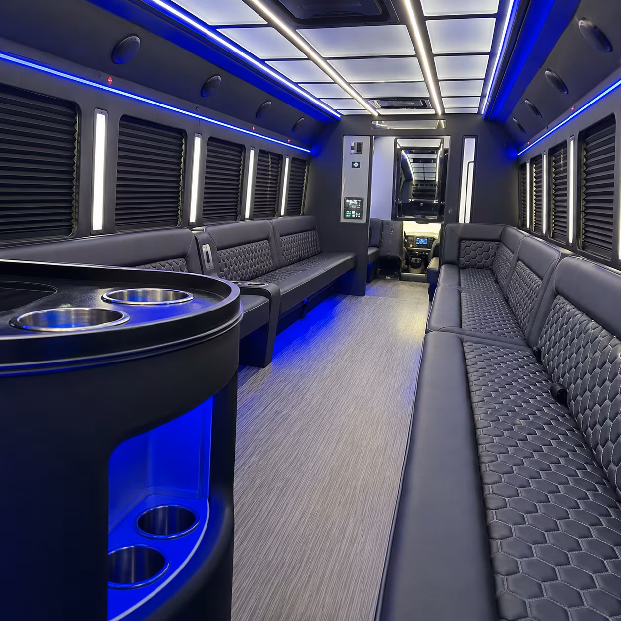 Sacramento Wedding Transportation onboard seating