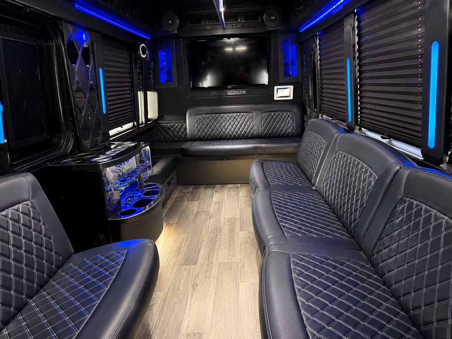 Sacramento Wedding Transportation party bus exterior
