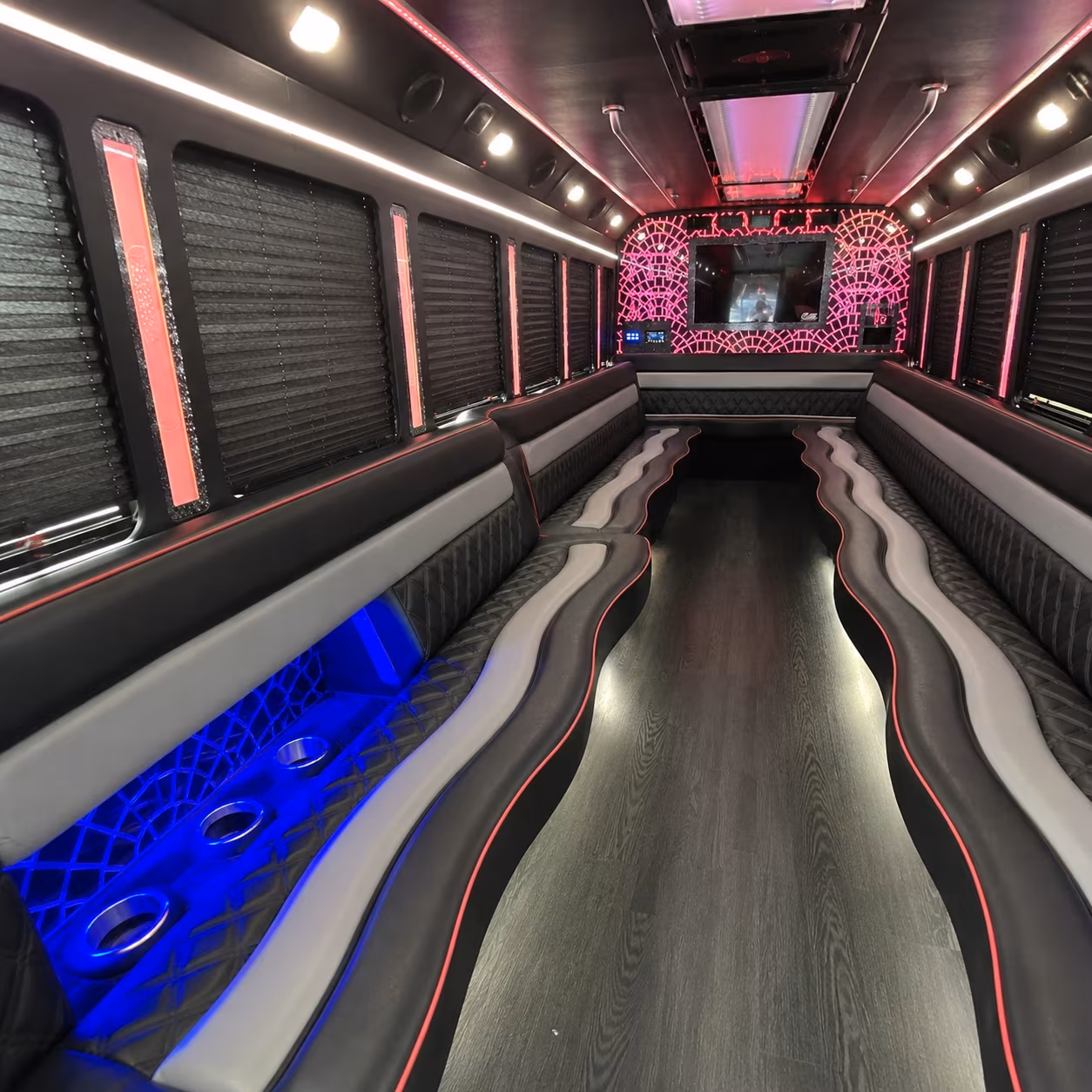 Sacramento Winery Tour & Pub Crawl Transportation party bus interior